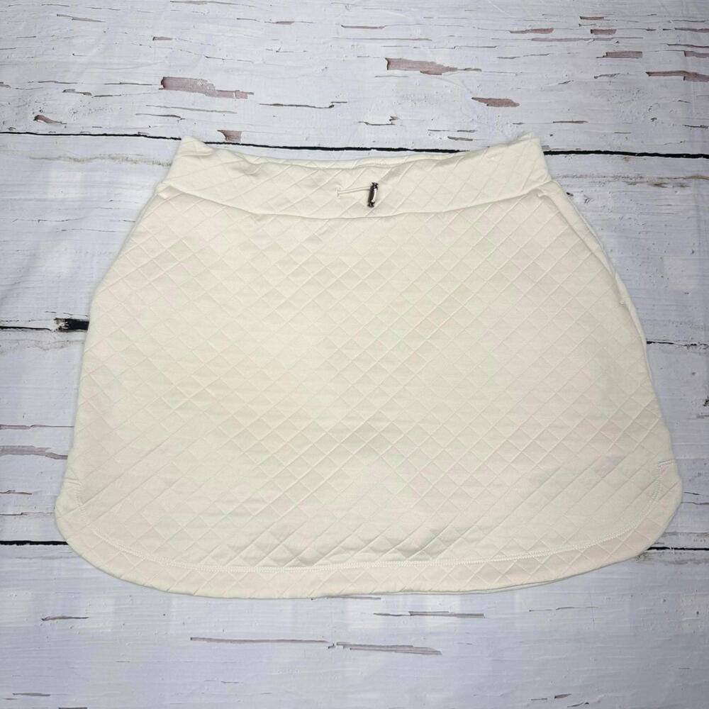 Pebble Beach Quilted Skort Dry-Luxe Cream M Sporty Chic